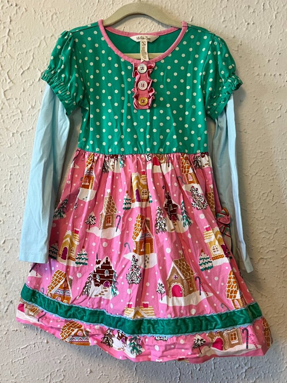 Matilda Jane Gingerbread House Dress size 6